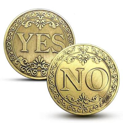 YES NO Challenge Lucky Coin Fidget Toys Anxiety ADHD Perfect for Flipping Decision Making Adults Teens Commemorative Gift