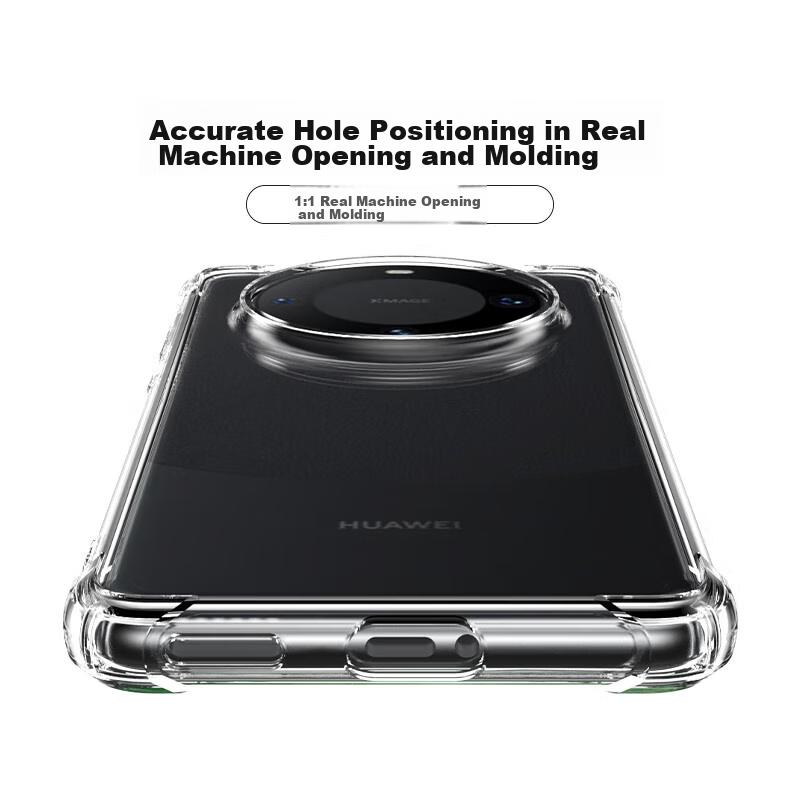 ESCASE Ultra-Thin Full Protection Silicone Airbag Case for Huawei Mate60, Shockproof Ultra-Light TPU Soft Transparent Cover