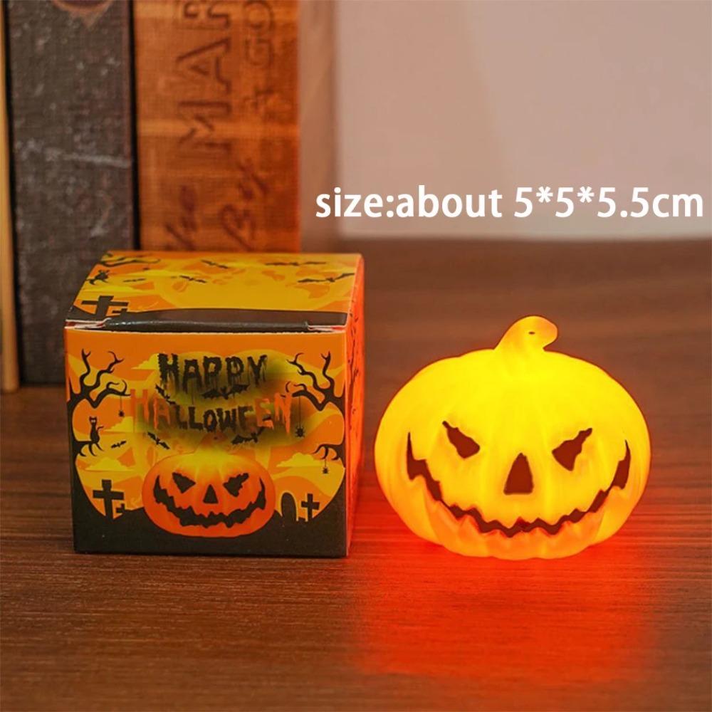 Halloween LEDpumpkin Lantern Light Home Decoration Candle Lamp Halloween Party Supplies Haunted House Horror Props Kids Gift