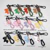 Handmade Genuine Leather Horse Keychain with Anti-Lost Lanyard and Woven Rope.