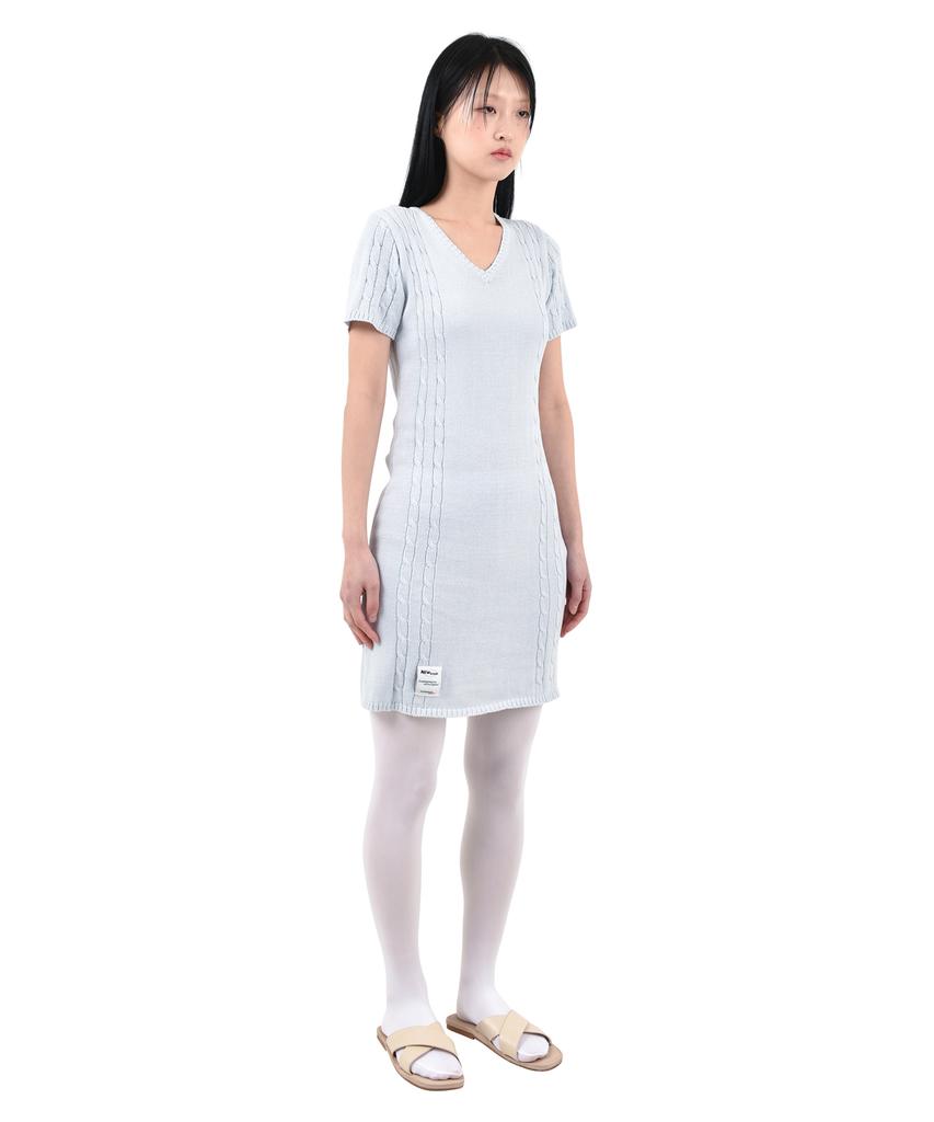 KATHARSIS Mini Cable Knit Dress Sky Bl_One Size