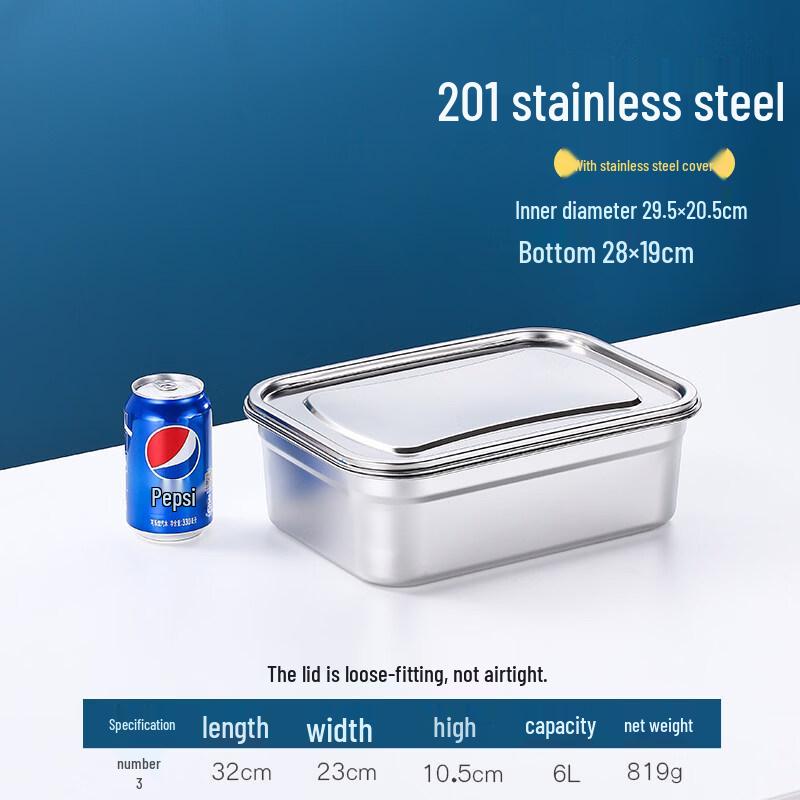 

Stainless Steel Rectangular Food Storage Container