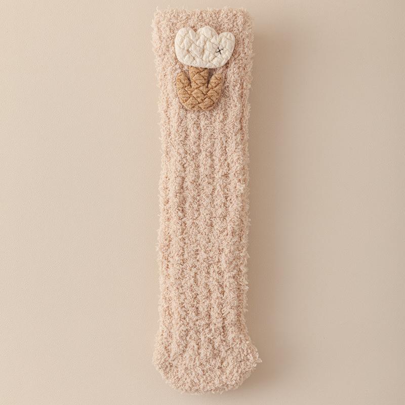 

Maillard Coffee Socks Women S Coral Fleece Thickened Fleece Floor Sleeping Socks Handmade Jewelry Cute Socks One size хаки