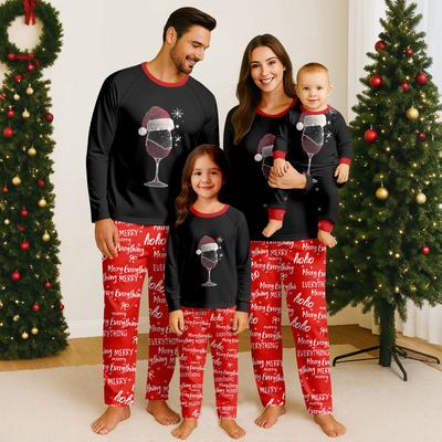 Christmas Day 3D Prints Family Matching Long Sleeve Tops+Pants Set Family Matching Sets