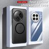 Translucent Armor Shockproof Phone Case For OnePlus 12 13 Skin Feel Matte Frame Magnetic Wireless Charging Plastic Back Cover