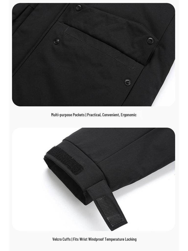 Men's Winter Hooded Warm Down Jacket - Versatile Double-Open Fashion Windbreaker