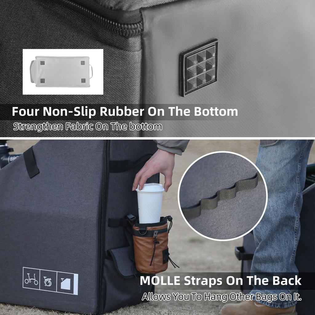 Folding Bike Storage Box with DustCover   Storage Bag Outdoor Foldable sy Carry Storage Bag for Folding Bike