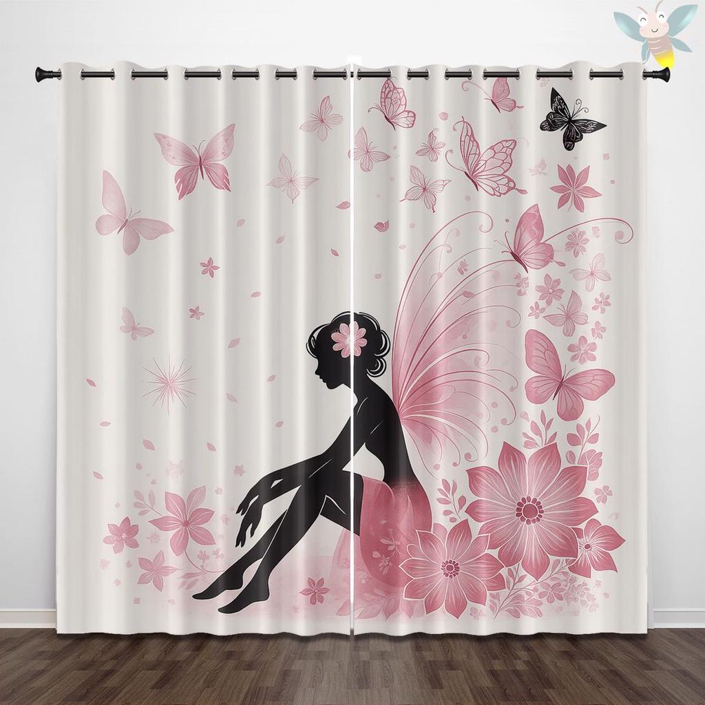 Ballet Girl High-Precision Blackout Curtains - Custom Digital Print, Thickened Polyester, Sun Protection