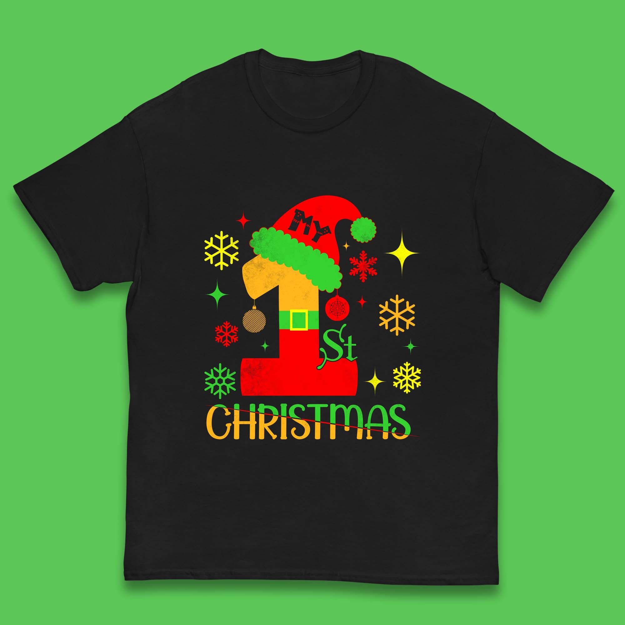 Christmas Kids T Shirt My 1st Christmas Santa Claus Costume Top 150