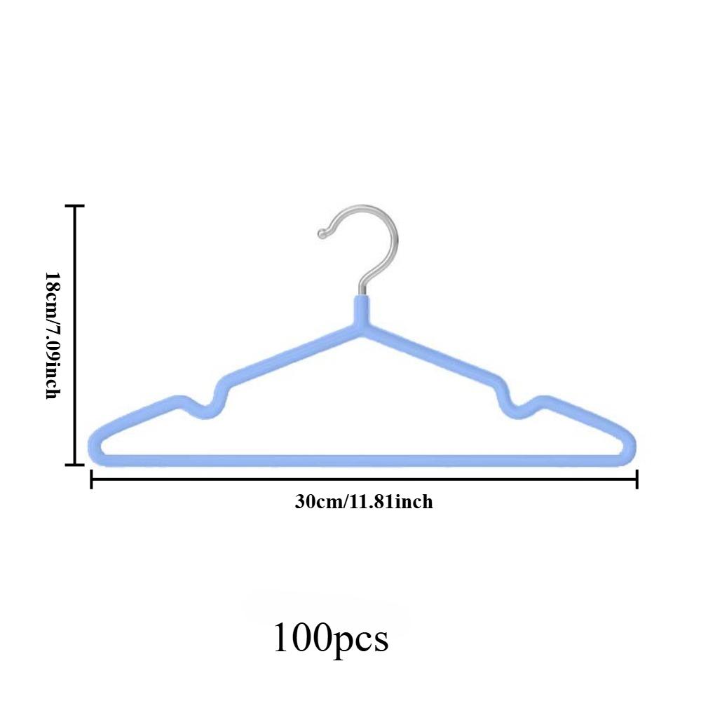 

100 шт. бесшовных металлических вешалок, бесшовные, противоскользящие и не деформирующиеся, толстый материал, высокая грузоподъемность