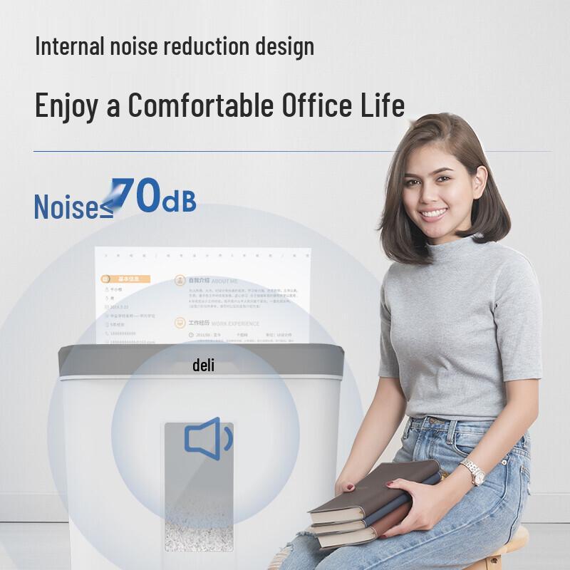 Deli Level 4 Security Mini Portable Paper & Card Shredder CN Plug (adapter Included)