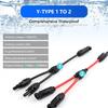 1PC Power Solar Connectors 30A Cavo Y-Branch, Adattatore parallelo per cavo solare in coppia per pannello solare 1*M/FF+1*F/MM nero rosso Power