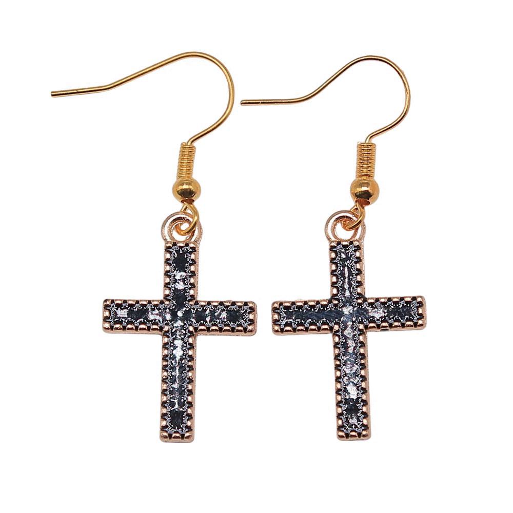 Pendientes Largos de Esmalte con Colgante Cristiano Gótico Joyería Para Mujeres Regalos Populares