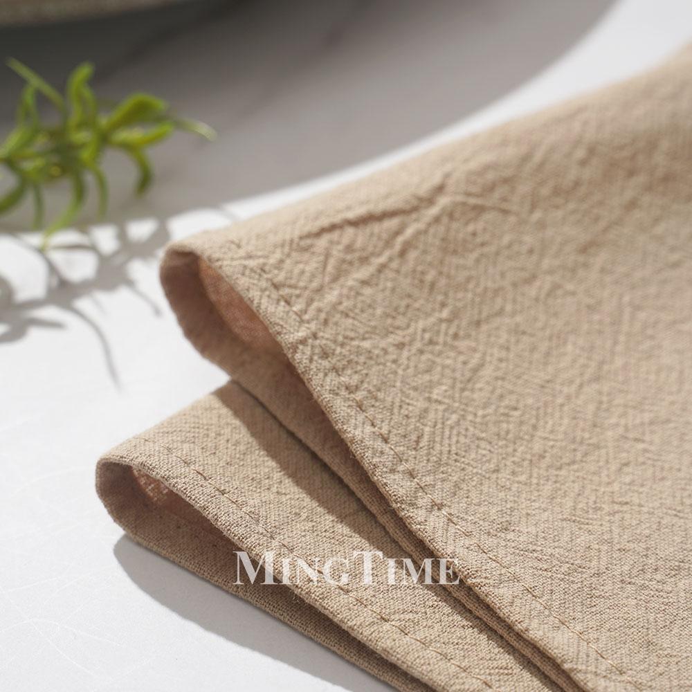 6pcs Cloth Napkins 40cm X 40cm Plain Washed Cotton Vintage Reusable Table Napkin for Gatherings Wedding Baby Shower Dinner Party