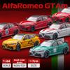 DCT 1/64 Alfa Romeo Giulia GTAm Model Sports Car Vintage Cars Diecast Vehicle Collection Toy for Adults