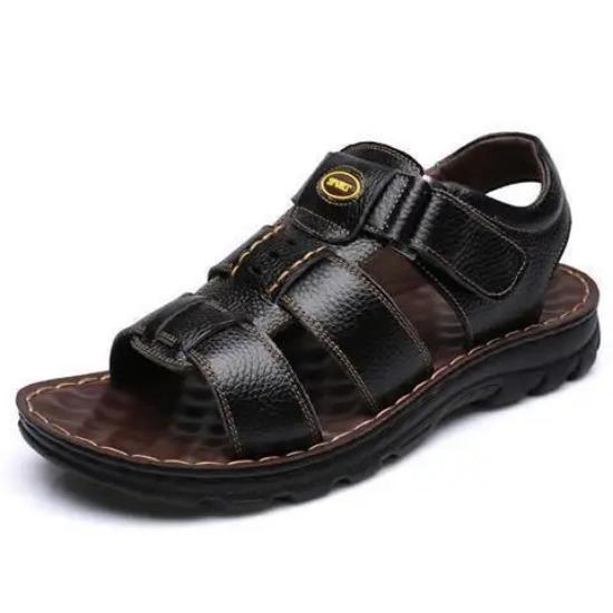 Genuine Leather Men Sandals Male Summer Shoes Outdoor Casual Sandal Cowhide Beach Shoes Classic Non-slip Men's Sandles