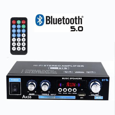 AK35 Zweikanal Auto Digitalverstärker Bluetooth Stereo Audioverstärker Heim Karaoke Soundsystem 12,5X19X4,5CM