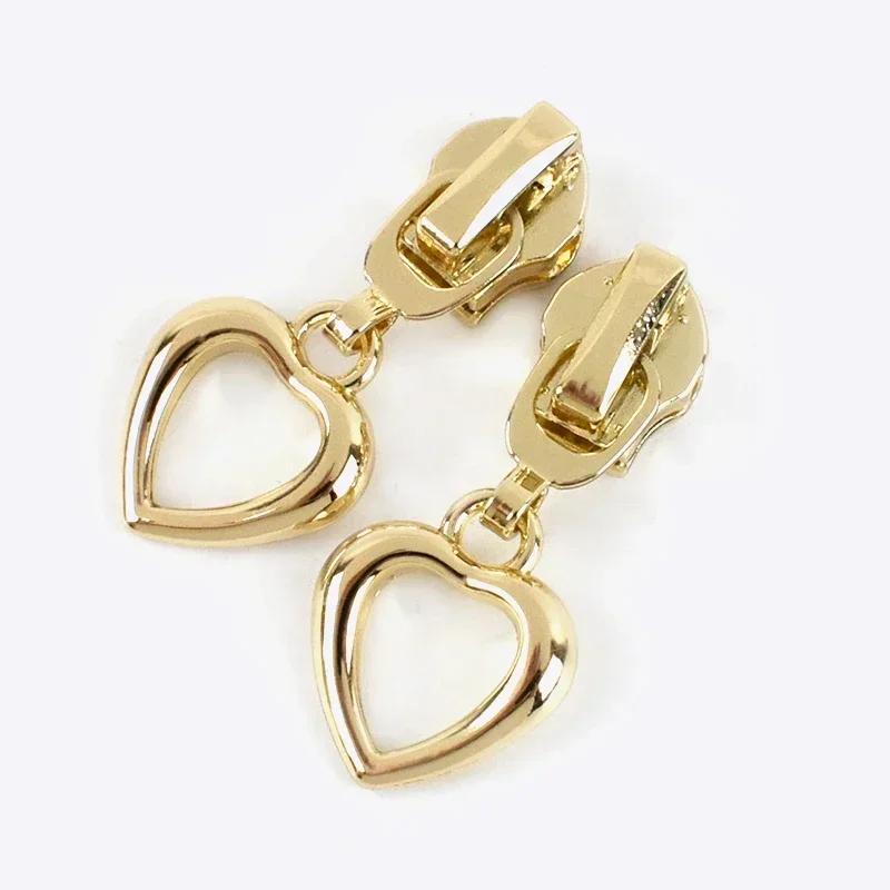 Meetee 5/10/20Pcs 5# Zipper Puller for Nylon Zippers Plastic Coil Zips Slider Heads Repair Kits DIY Garment Sewing Accessories