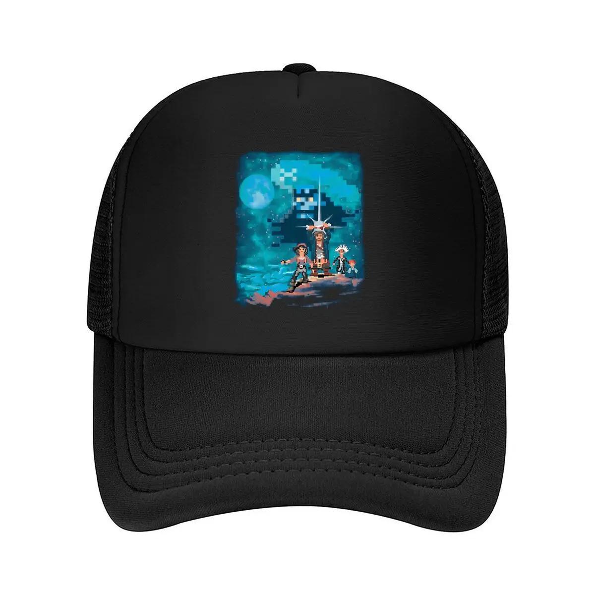 

Pixel Adventure Retro, 8 - Bit - Style Character Graphic Art Design Mesh Baseball Cap One Size
