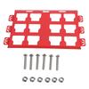 Tool Box Mounting Plate Aluminum Alloy Storage Toolbox Wall Or Floor Mount Base for Organization Red