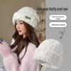 New Customer Offer: ¥5 Off - Winter Plush Fleece-Lined Knit Hat with Ear Protection
