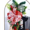 Home Candy Cane Restaurant Green plant Wreath Christmas Tree Garlands Rattan Christmas Decorations