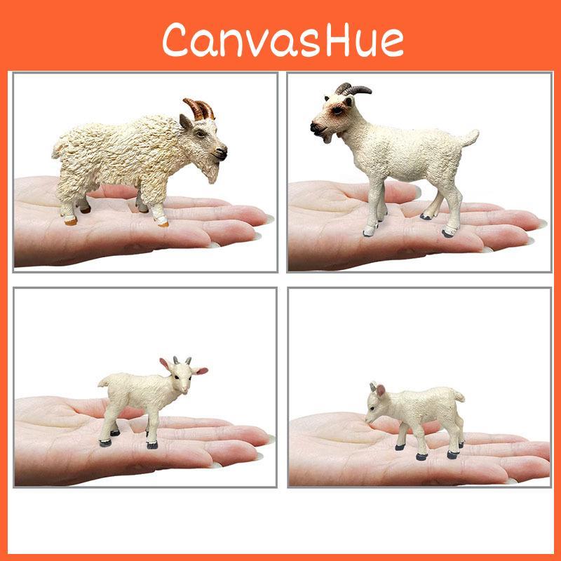 Farm Animal Goat Figurine Collection Model With Pvc Material For Kids Farm Play