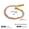 MW Geometry Zircon Link Chain Star Bracelet Heart Full Diamond Waterproof Layered Jewelry Stainless Steel Bracelet for Women