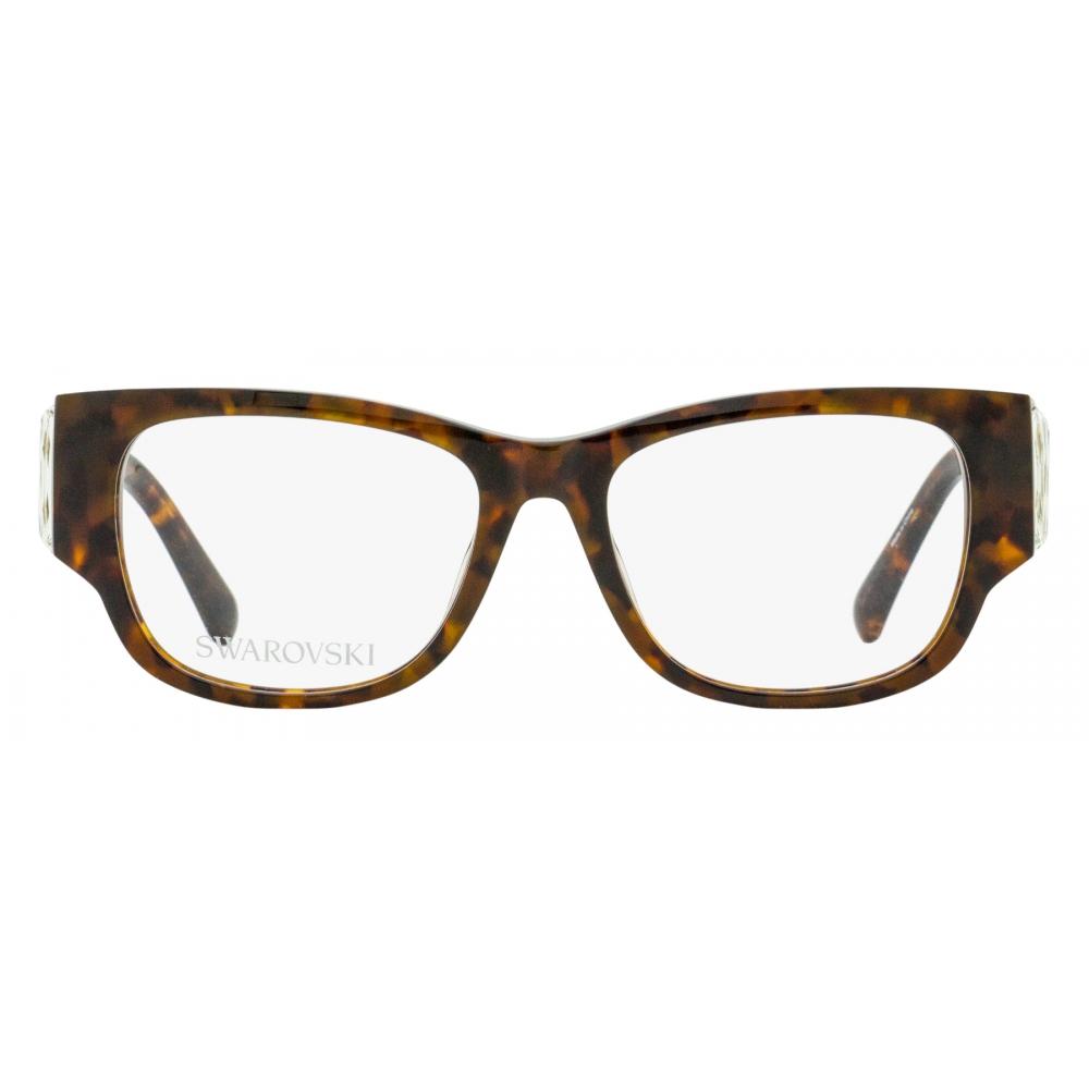 Swarovski Women S Baguette cryStal eyeglaSSeS Sk5473 052 Dark Havana 54mm 052