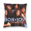 Rocková skupina Bon Jovi Forever Čtvercový povlak na polštář Potah na polštář Polštář na zip Dekorativní pohodlný přehoz pro domácnost Auto