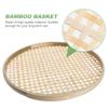 Circular Bamboo Products Fruit Handicraft Dim Sum Storage Basket Food Tray Bamboo Sieve Dustpan