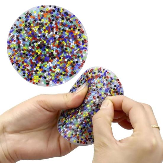 Silicone Bead Picking Fidget Toy Stress Relief Hair Nail Skin Picking Alternative Portable Decompression Pick Pad Dermatillomania Trichotillomania