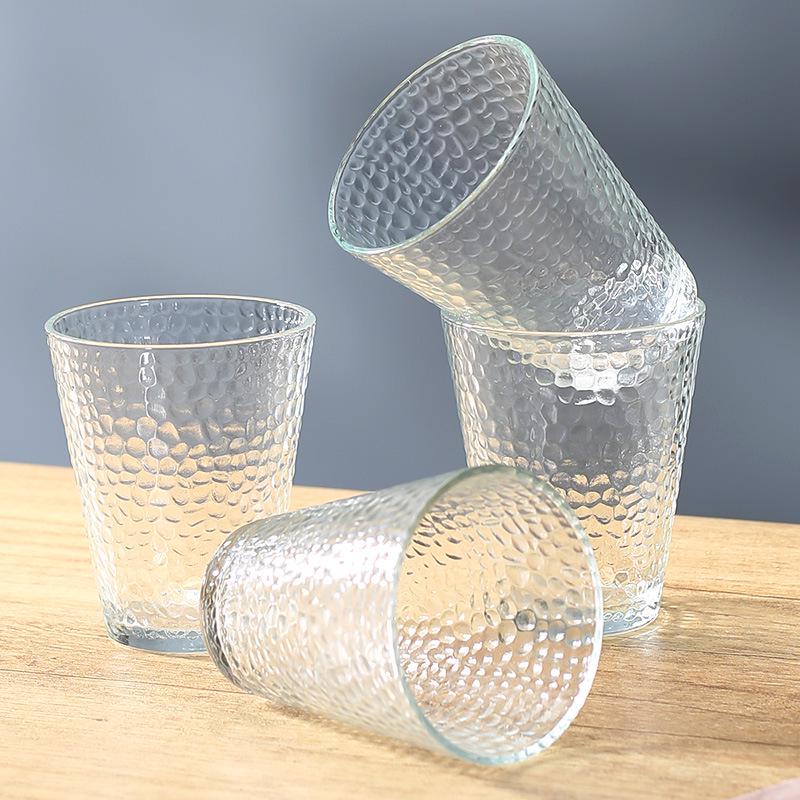 Japanese-Style Hammered Heat-Resistant Glass: Creative Water, Beer, and Tea Cup Set