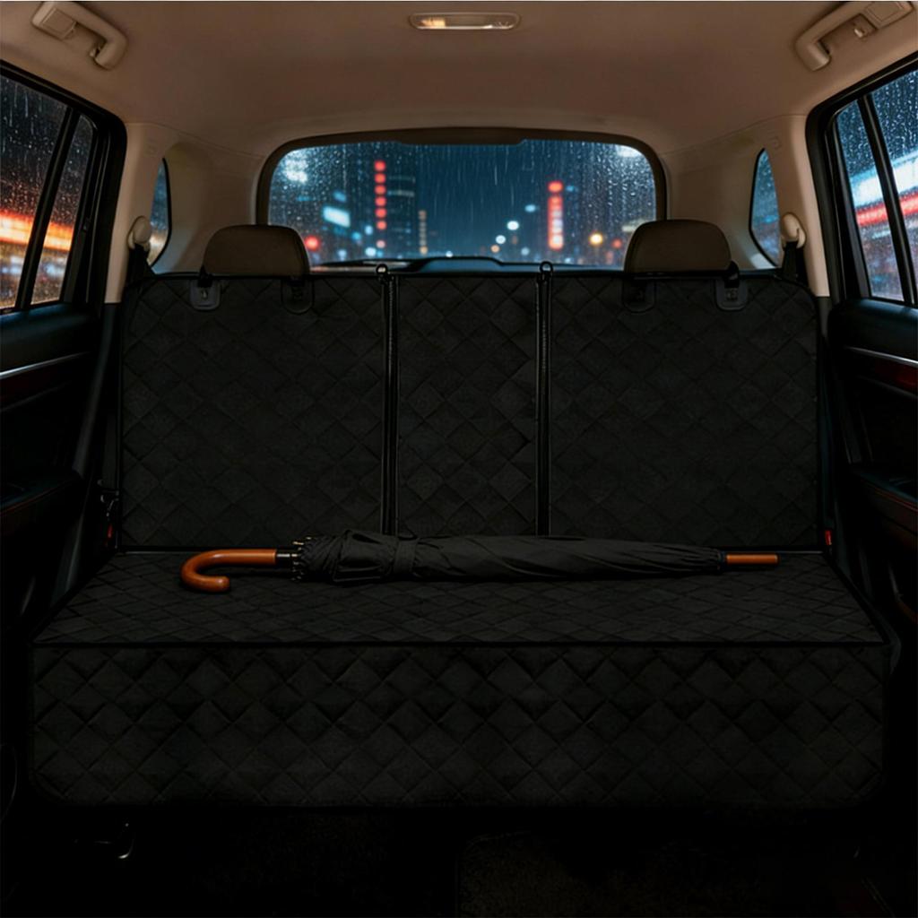 Dog Seat Cover Double Zipper Waterproof Adjustable Strap Seat Cover For Dogs In Car For RV Sedan Truck Vehicle Automotive