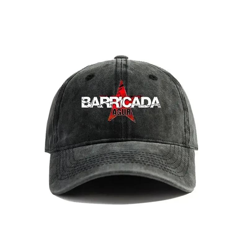2025 Summer Outdoor Sunscreen Barricada Band Rock Spanish Distressed Baseball Cap Cool Men Retro Summer Adjustable Gift Dad Hat