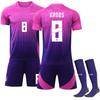 Tieners Kinderen Volwassenen Gepersonaliseerde Naam Voetbaltenues UEFA Euro 2024 Duitsland Uit #8 KROOS Sport Trainingsshirt Set met Sokken