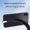 Quick Power Cable Reinforced Spring USB to Type C 360 Degree Angled End Silicone Texture Suitable for Portable Devices