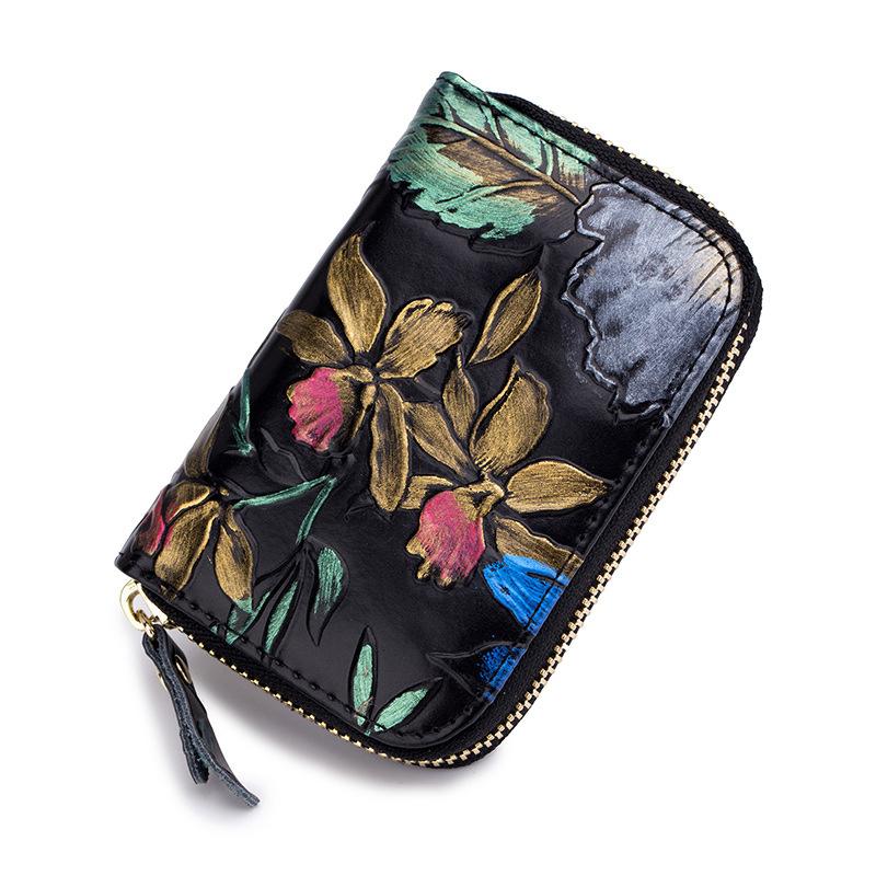 

Fashion organ card bag nfc anti-shielding theft brush female multi-card RFID zipper small card bag mini