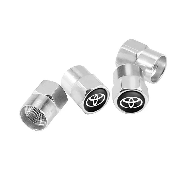 4Pcs Car Tire Valve Caps Metal Styling Tyre Air Stems Cover For Toyota GR Gazoo Racing Supra Corolla Parts Sport 86 Yaris Grmn