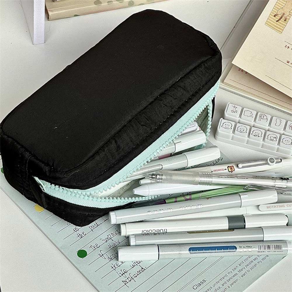 Large Capacity Pen Bag Zipper Design Stationery Bag High Quality Pencil Case  Back To School