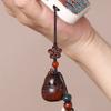 Sandalwood Cartoon Pear Inseparable Couple Mobile Phone Chain, Solid Wood Carving Crafts, Cute Pear Bag Decoration Pendant