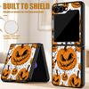 Christmas Ghost Halloween Case For Samsung Z Flip 8 7 FE 6 5 4 Hybrid Leather Skin Hard PC Bumper Cover For Galaxy Z Flip8 Flip7 Flip6 Flip5