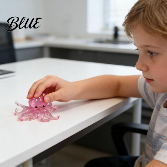 Stress Relief Gift for Adults Realistic Octopus Squeeze Toy Soft Slow-Rising Fidget Decompression Cute TPR Gadget Kids Portable Reliever