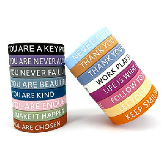 

Inspirational Quote Silicone Wristbands, Motivational Rubber Bracelets for Men Women 16 pieces per pack