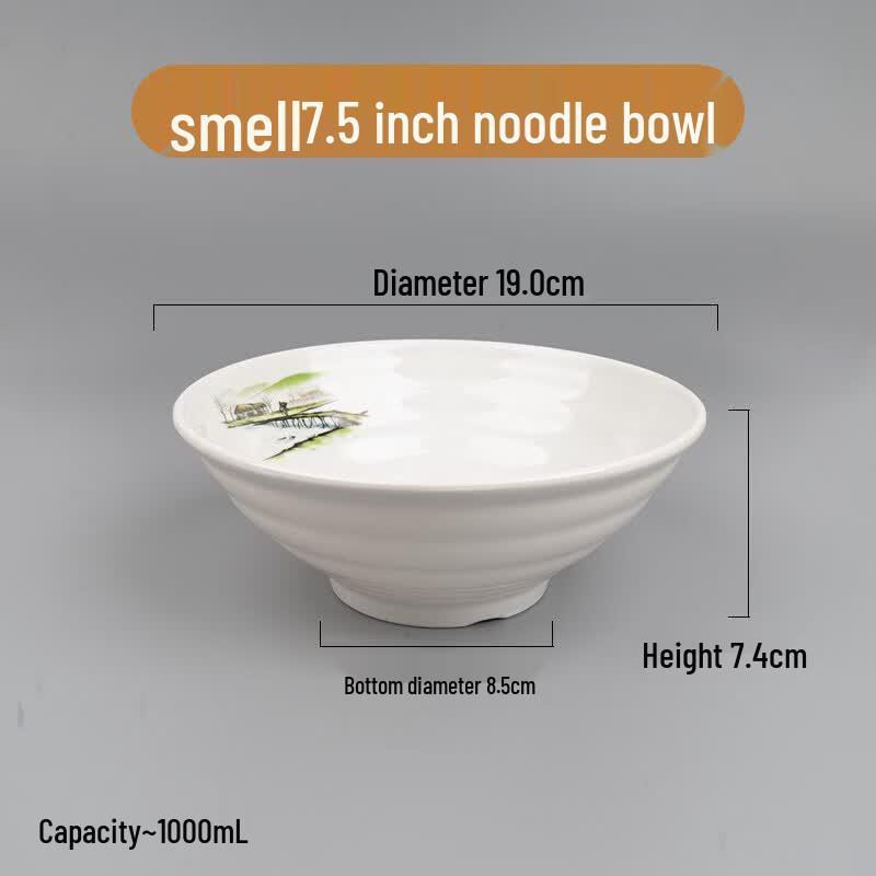 Qiwei Commercial Imitation Porcelain Melamine Noodle Bowl