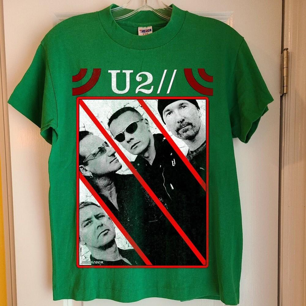

U2 Band Vintage Style Short Sleeve Green Unisex All Size AHN01945 Unisex T-Shirt M