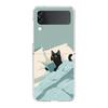 Transparent Phone Case For Samsung Galaxy Z Flip 3 4 5 6 7 Hard Folding PC Z Flip3 Flip4 Cover Dog Cat Couple
