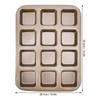 Mini Loaf Baking Pans 12 Cavity Brownie Baking Pan Carbon Steel Muffin Bakeware Cupcake Bread Divider Mold Gold