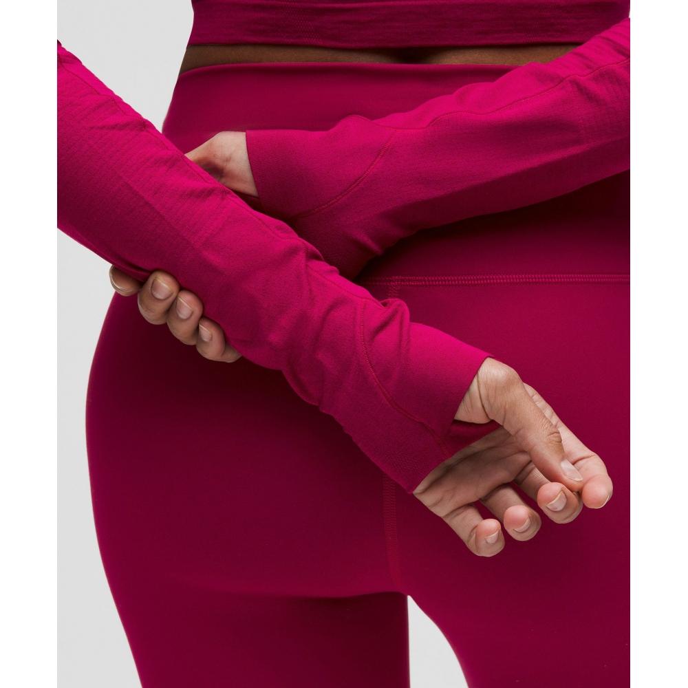 Lululemon Swiftly Tech Cropped Long Sleeve Shirt 2.0 Berry Rumble Berry Rumble