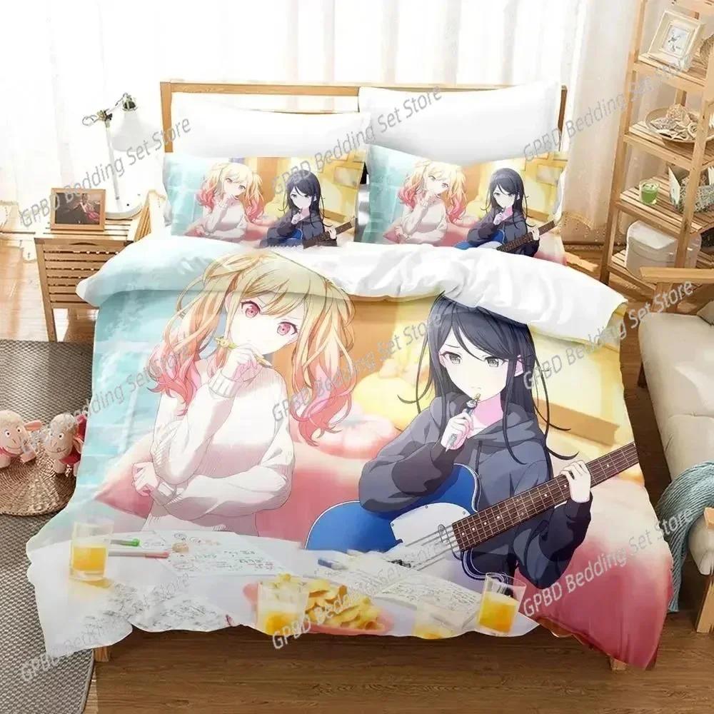 Anime Hoshino Ichika Project SEKAI Beding Set Bedrom Soft Modern Bedspreads Comefortable Soft Duvet Cover Comfortable Quilt Cover Pilowcase